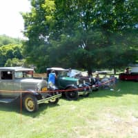 <p>Antique cars were on display.</p>