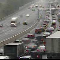 <p>A look at condition on northbound I-87 north of I-287 Tuesday afternoon.</p>