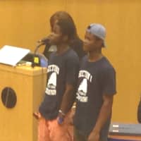 <p>Hope and Courage Crawford were recognized at Tuesday&#x27;s Mamaroneck Board of Education meeting for their recent State Championship win in doubles tennis.</p>