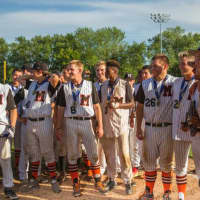 <p>Mamaroneck&#x27;s Class AA State Championship baseball team after Saturday&#x27;s 9-2 victory over Saratoga Springs.</p>