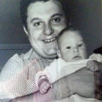 <p>Warren Tabachnick of Ossining with his dad.</p>