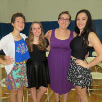 <p>Four non-senior members of the Dobbs Ferry High School Select Octet who sang &quot;Circle Game&quot; during Friday&#x27;s graduation ceremony, from left, Tiko Mkheidze, Lindsay Honigman, Jamie Honigman and Beth Feldberg.</p>