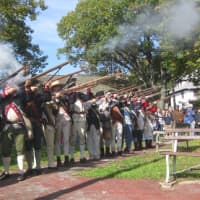<p>Re-enactors commemorate the Battle of White Plains on the 235th anniversary in 2011.</p>