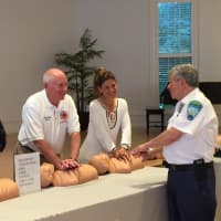 <p>The Westport Volunteer Emergency Medical Service conducted CPR training sessions at the 70th Annual Yankee Doodle Fair.</p>
