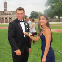 <p>Tigers&#x27; Captain Andrew Sommer with Ellie Seid, who was on Mamaroneck&#x27;s State Champion field hockey team. She&#x27;ll play for Brown in the fall, while Sommer plans to play football at Amherst. </p>