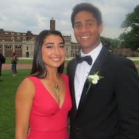<p>Karen Seid with Tiger Captain Kumar Nambiar. Seid, on the State Champion field hockey team, will play at Penn in the fall. Nambiar, a pitcher, will play baseball at Yale.</p>