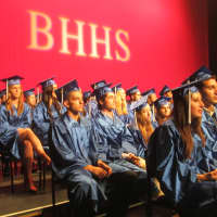 <p>Byram Hills graduates about to receive their diploma. </p>