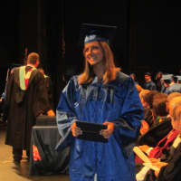 <p>Michaela Kennedy Cuomo after receiving her diploma. </p>