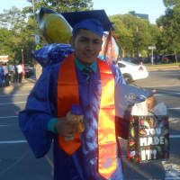 <p>Ivan Leonardio was very excited about his graduation from Yonkers Middle High School.</p>