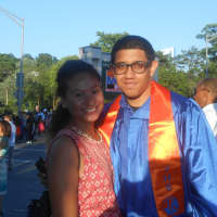 <p>Michael Zepeda and Meoldy Kauirez were celebrating Zepeda&#x27;s graduation. Zepeda will be attending Berkeley College in the fall.</p>