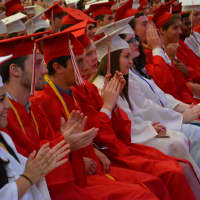 <p>Members of Fox Lane High School&#x27;s class of 2015 give their applause at commencement.</p>
