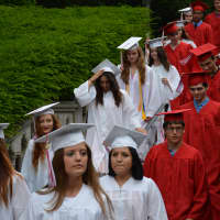 <p>Members of Fox Lane High School&#x27;s class of 2015 gather for commencement.</p>
