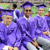 <p>More than 300 students graduated from the New Rochelle High School Thursday. </p>