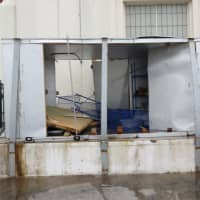 <p>The doors of the outdoor freezer at Tiki Bar at Playland Park in Rye were ripped off during Hurricane Sandy&#x27;s fierce winds. </p>