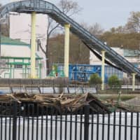 <p>A portion of the destroyed boardwalk at Playland Park in Rye in the aftermath of Hurricane Sandy.  </p>