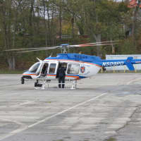 <p>Astorino left Playland Tuesday to take a helicopter tour of the county in order to survey widespread damage. </p>