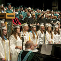 <p>Members of the Yorktown HS chorus performed at Saturday&#x27;s graduation ceremony.</p>