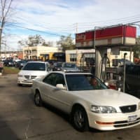 <p>Lines to buy gas stretched for blocks in Greenburgh Thursday.</p>