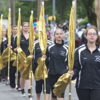 <p>The Light Sabers Drum &amp; Bugle Corps in Sunday&#x27;s Barnum Festival Great Street Parade.</p>