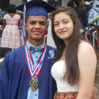 <p>Ramon Brea and Gabrielle Walters. Ramon will be attending Nyack College  to study sports management. Brea received medals for: music, sportsmanship(played lacrosse and soccer) and a medal for community service. </p>