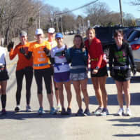 <p>Runners from Fairfield and Southport get ready to run the 26.2 mile marathon distance for the Connecticut Challenge on Sunday.</p>