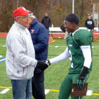 <p>Woodlands senior Ron Richards received offensive MVP honors for his play on Sunday.</p>