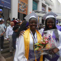 <p>Yanilka Rivas and O&#x27;Neilia Ferguson were excited about graduating. Rivas will be attending Monroe College in the fall to study business administration and Ferguson will be attending Hostos Community College to study forensics.</p>