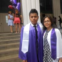 <p>Jair Cruz and Yecenia Estrada were very excited about being part of Lincoln High School&#x27;s Class of 2015.</p>