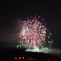 <p>Fireworks light up the sky over the Danbury Airport </p>