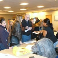 <p>Poll workers at the Greenburgh Public Library ran into a speed bump Tuesday when one of the voting machines broke down.</p>