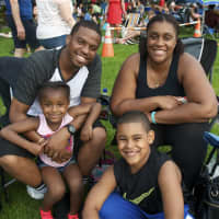 <p>Family and friends gathered Friday at the Kensico Dam Plaza for music and fireworks. </p>