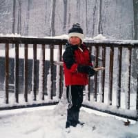 <p>Laura Silvestro in Vista took this picture of her son Nicholas Maiorana enjoying the first snowfall of the year.</p>