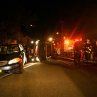 <p>The car that rolled over on Osborn Road struck a parked car on Saturday night, which careened into another parked car.</p>
