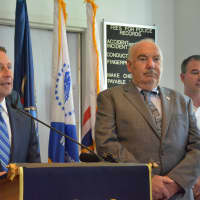 <p>Westchester County Executive Rob Astorino speaks at a Mount Kisco press conference pertaining to the arrest of Freddy Coronado-Mendez.</p>