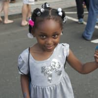 <p>A young fan enjoys the entertainment at Tuesday&#x27;s Atlantic League All-Star Block Party.</p>