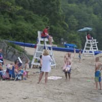 <p>Beach lovers enjoyed most of the afternoon at Martin Park Beach in Ridgefield.</p>