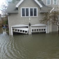 <p>This is one of the many homes in Westport damaged by flooding during Hurricane Sandy.</p>
