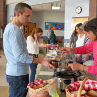 <p>Briarcliff Middle School students, their families, teachers and community members enjoyed a meal served in student-made ceramic bowls as part of the annual Empty Bowls fundraiser.</p>