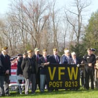 <p>VFW Post 8213 veterans came out to commemorate the day.</p>