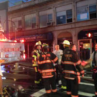 <p>The fire, at a two-story building with a dollar store on the first floor and church on he second, was reported at around 2:45 a.m.</p>