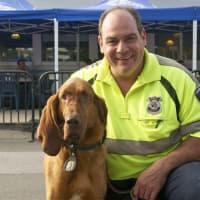<p>Mark Vitti with Cleo are part of the Stamford Police Department Canine Unit.</p>