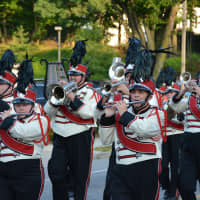 <p>Musical performers march in the Mount Kisco parade.</p>