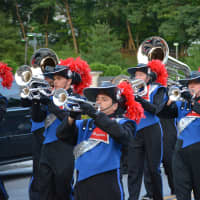 <p>The Westchester Brassmen perform in the Mount Kisco firefighters parade.</p>