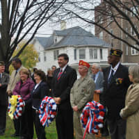 <p>Wreaths were carried by area politicians and other city and county leaders. </p>