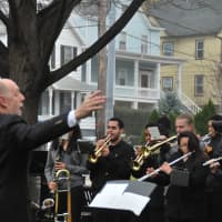 <p>The Peekskill High School Band took part in Monday&#x27;s ceremony.</p>