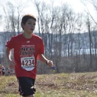 <p>Christopher Carratu of the New Canaan Running Club competes in Sunday&#x27;s race.</p>