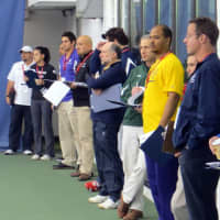 <p>Several college coaches watched the high school players in action at the Saw Mill Club in Mount Kisco.</p>