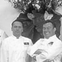 <p>Chef Peter X. Kelly, right, with Chef Jean-Georges Vongeriechten.</p>
