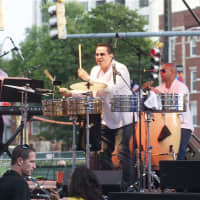 <p>Tito Puente Jr. &amp; His Orchestra gets the crowd dancing in their seats.</p>