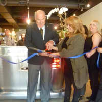<p>Dawn Didomenico marked the grand opening of her new beauty venture Salon D with a ribbon cutting Thursday that featured Mount Kisco Mayor Michael Cindrich. To the far left is Donna Samaha, who runs the in-salon boutique DawnDon Designs.</p>